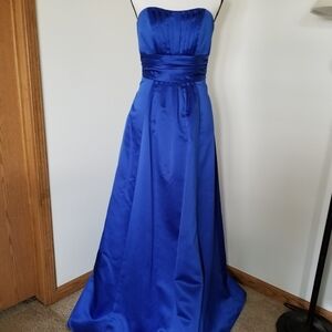 David's Bridal Royal Blue Formal Maxi Dress